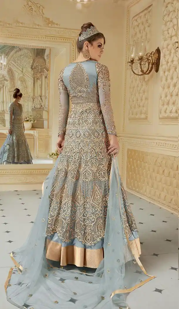 Blue Color Heavy Net Designer Attractive Lehenga Suits | 347741065