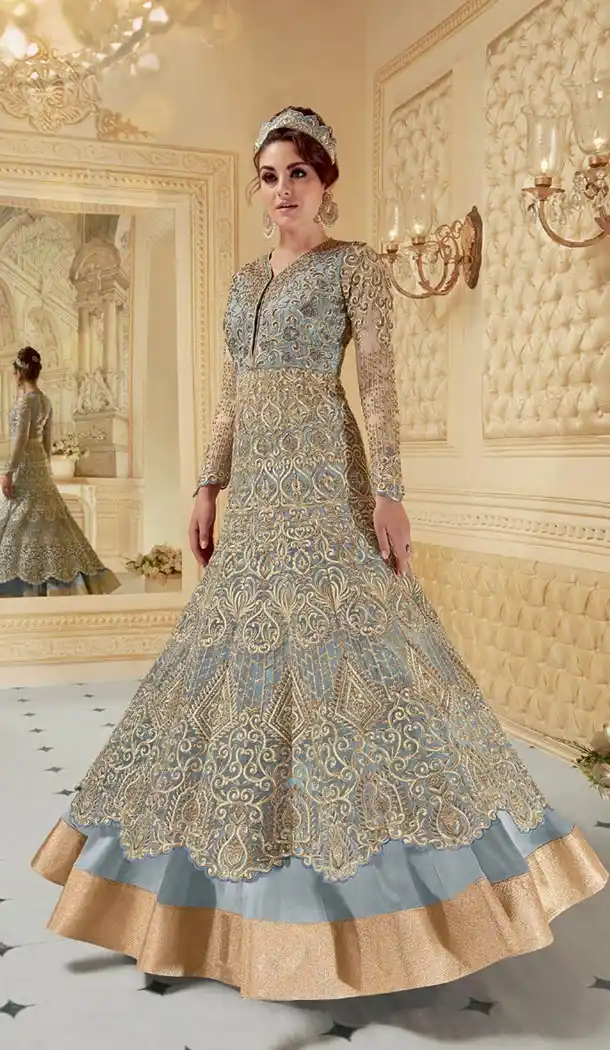 Blue Color Heavy Net Designer Attractive Lehenga Suits | 347741065