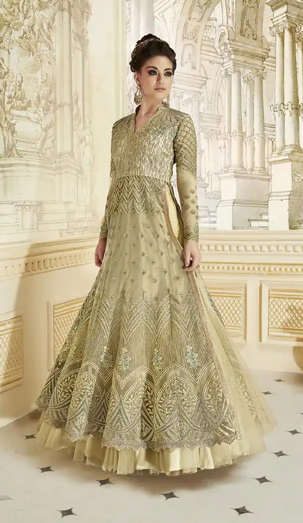 Green Color Heavy Net Designer Attractive Lehenga Suits | 347741067