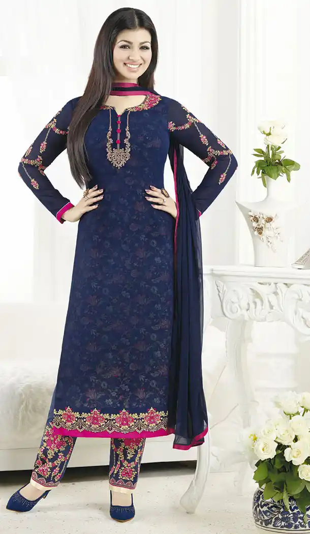 Aesthetic Ayesha Takia Dark Blue Salwar Kameez | 355742050