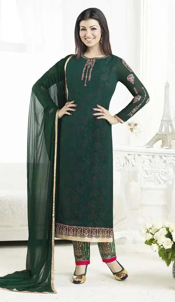 Ayesha Takia Aesthetic Green Salwar Kameez | 355742052