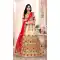 Fancy Cream Red Net Heavy Designer Wedding Lehenga | 354241902