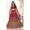 Elegance Maroon Velvet Heavy Designer Wedding Lehenga | 354241906