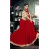 Ethnic Red Color Chiffon Embroidery Sarees | 356142091