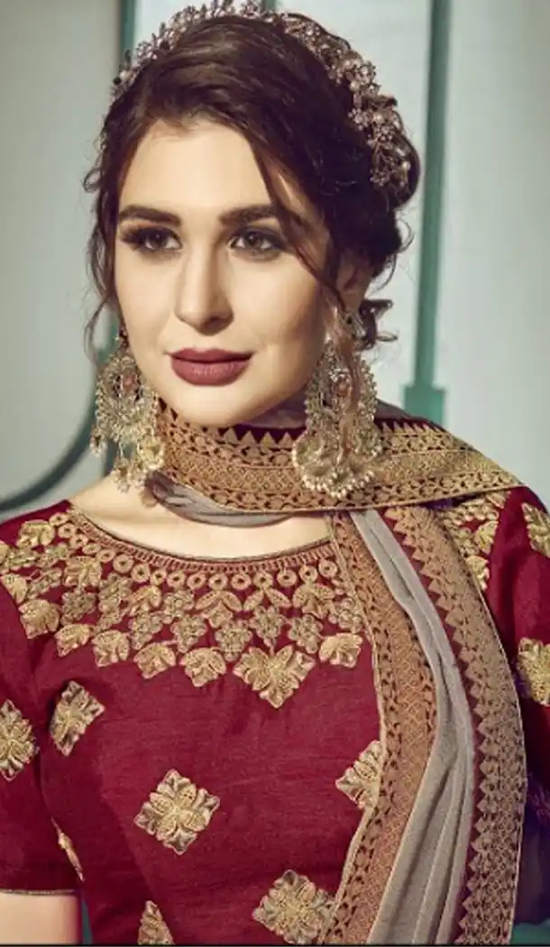 Grey Color Chiffon Embroidery Sarees | 356142092