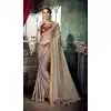 Grey Color Chiffon Embroidery Sarees | 356142092