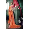Alluring Orange Color Chiffon Embroidery Sarees | 356142099