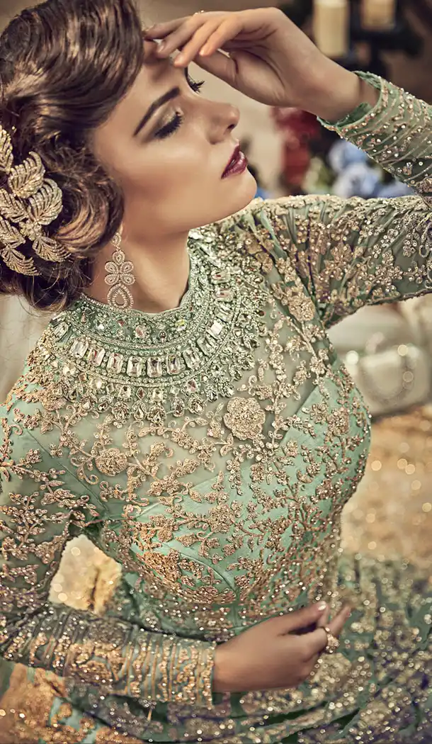 Dazzling Light Green Color Butter Fly Net Designer Wear Salwar Kameez | 358442434