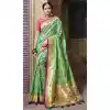 Light Green Color Pure Banarasi Silk Designer Saree | 358142405