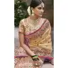 Scintillating Beige Color Pure Banarasi Silk Designer Saree | 358142407