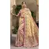 Scintillating Beige Color Pure Banarasi Silk Designer Saree | 358142407