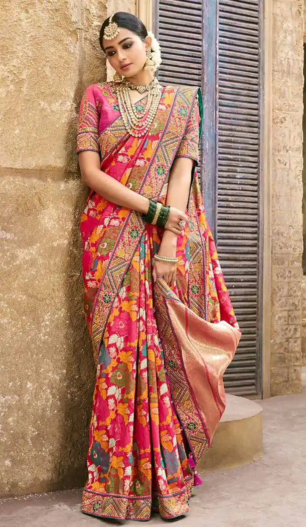 Contemporary Red Color Pure Banarasi Silk Designer Saree | 358142414