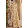 Ethnic Beige Color Pure Banarasi Silk Designer Saree | 358142417