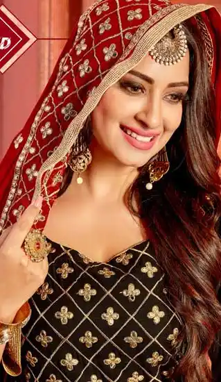 Wine Color Georgette Party Wear Sharara Suit | 360242750