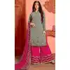 Grey Color Georgette Party Wear Sharara Suit | 360242751