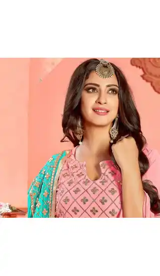 Light Pink Color Georgette Party Wear Sharara Suit | 360242754
