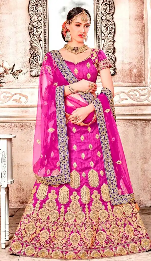 Magenta Color Banglori Silk Traditional Lehenga Choli | 360442769