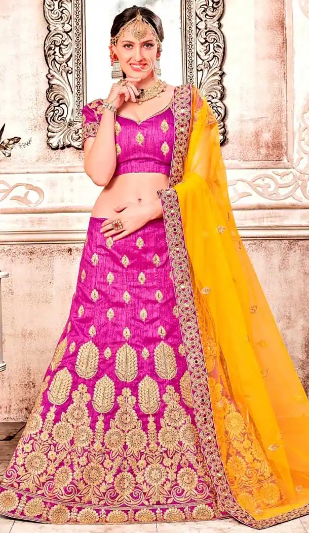 Magenta Color Banglori Silk Traditional Lehenga Choli | 360442770
