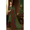 Flamboyant Green Color Rangoli Georgette Saree | 361542940