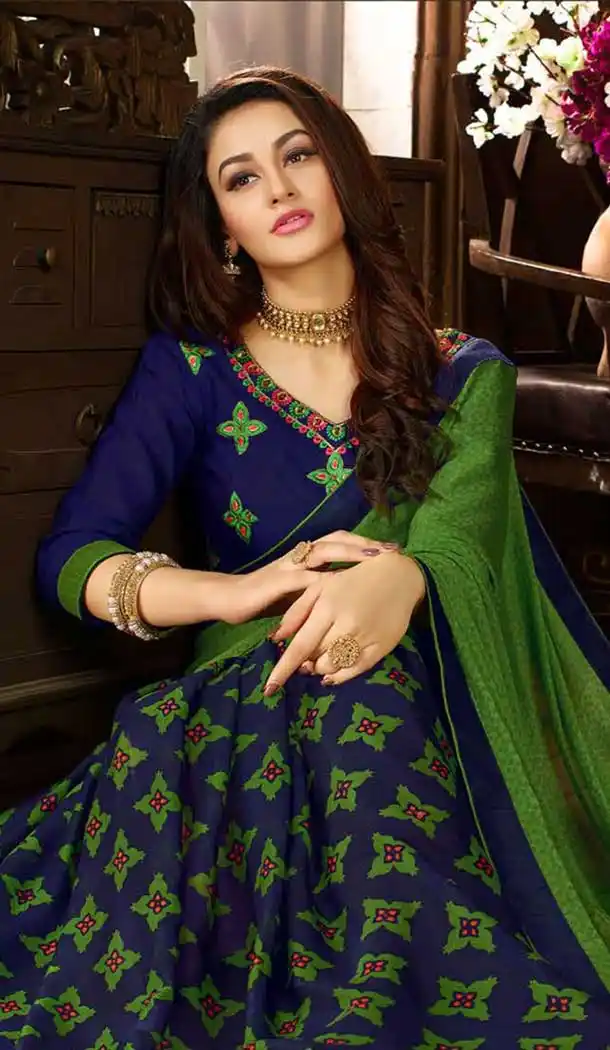 Adorable Green Color Rangoli Georgette Saree | 361542941