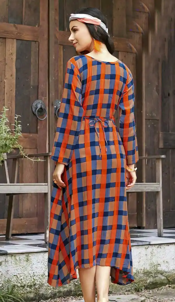 Multi Color Heavy Rayon Trendy Designer Readymade Kurti | 366743576