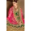 Green Color Naylon Satin Stone Work Wedding Lehenga | 365943470