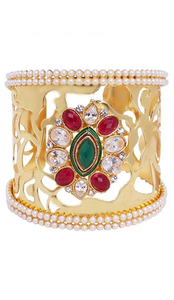 Elegant Gold Color Gold Plated Kada Style Bangles | 367343662