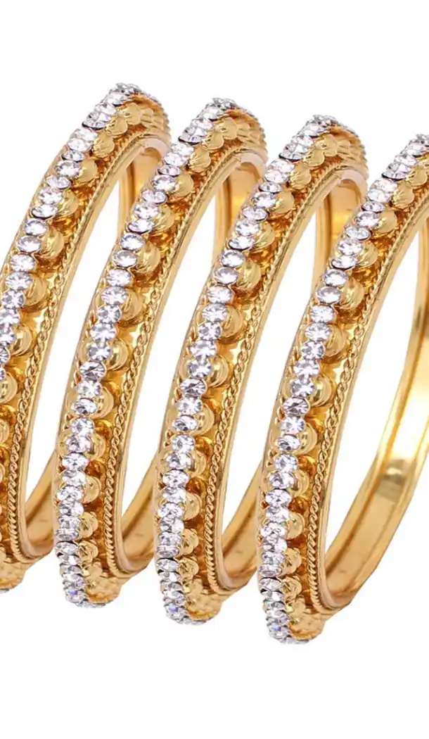 Magnificient Gold Color Gold Plated Kada Style Bangles | 367343665