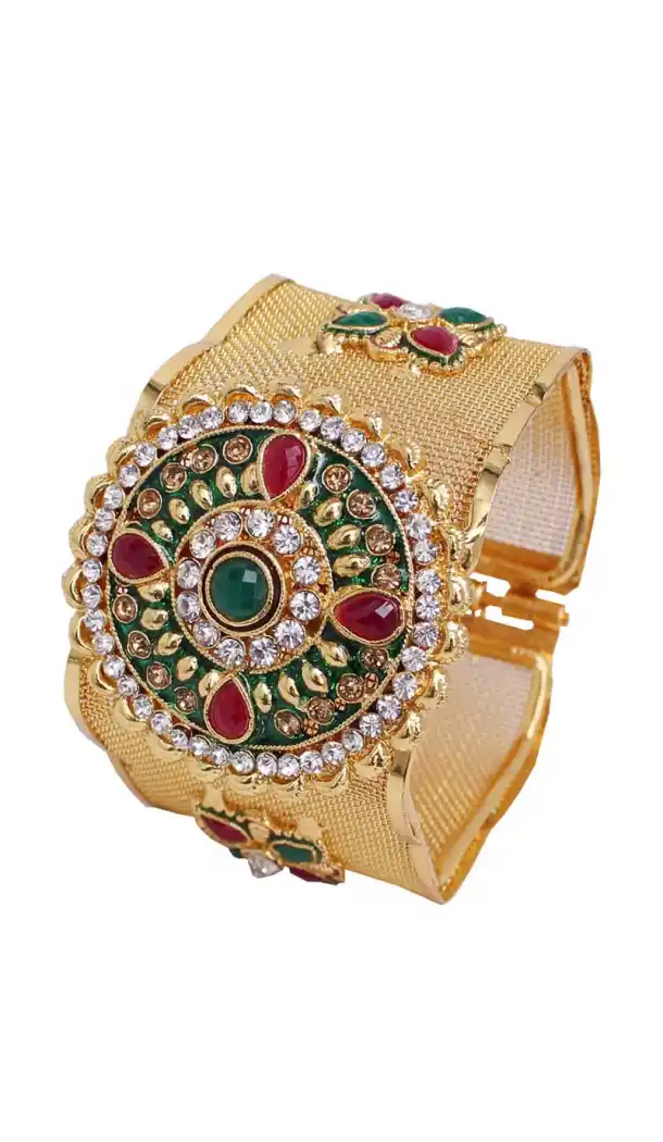 Gleaming Gold Color Gold Plated Kada Style Bangles | 367343667