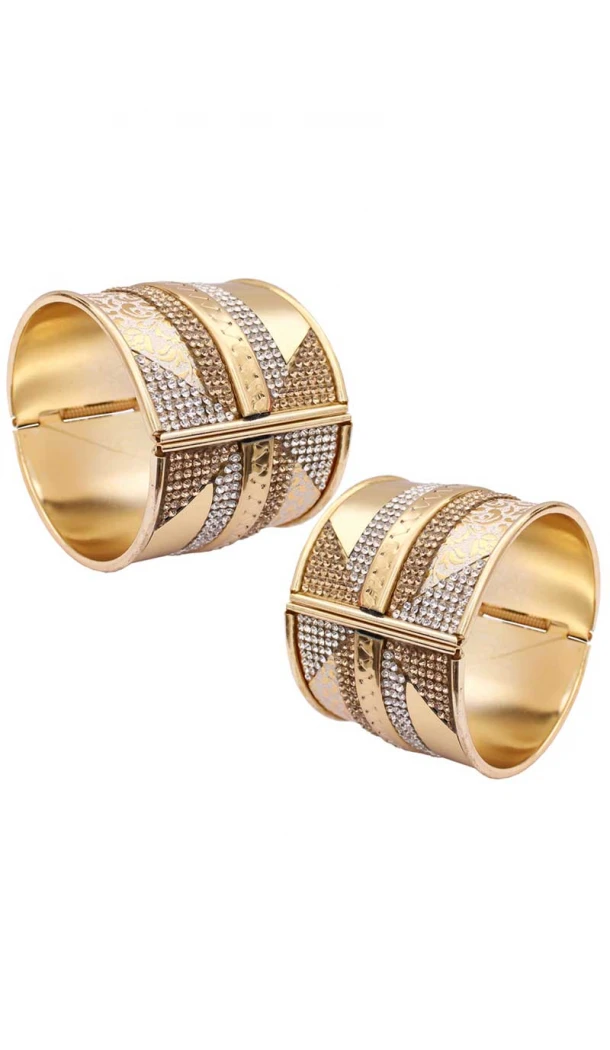 Classy Gold Color Alloy Gold Plated Kada Style Bangles | 367343672