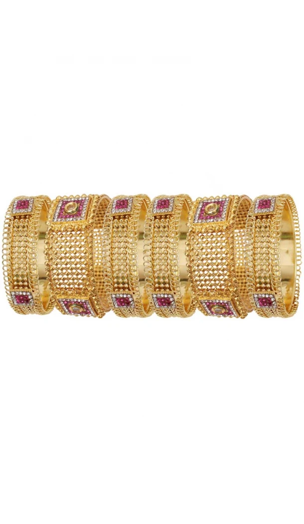 Fashion Gold Color Alloy Gold Plated Kada Style Bangles | 367343673