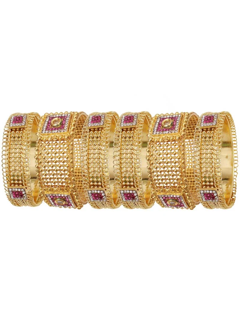 Fashion Gold Color Alloy Gold Plated Kada Style Bangles | 367343673
