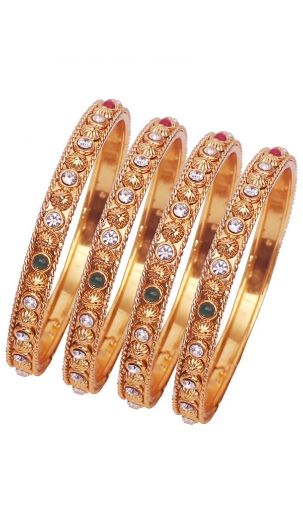 Adorable Gold Color Alloy Gold Plated Kada Style Bangles | 367343678