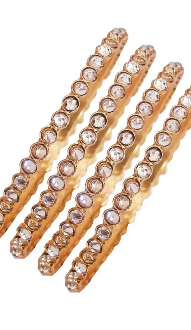 Classy Gold Color Alloy Gold Plated Kada Style Bangles | 367343679