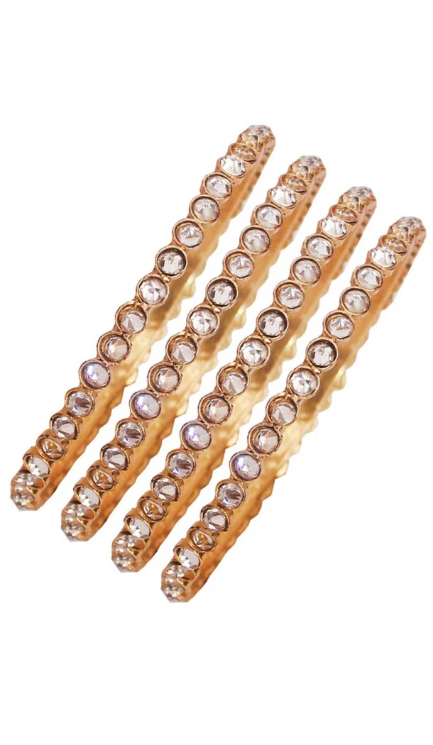 Classy Gold Color Alloy Gold Plated Kada Style Bangles | 367343679
