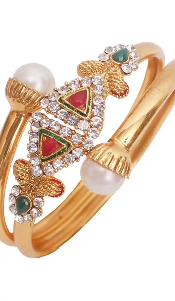 Elegant Gold Color Alloy Gold Plated Kada Style Bangles | 367343680