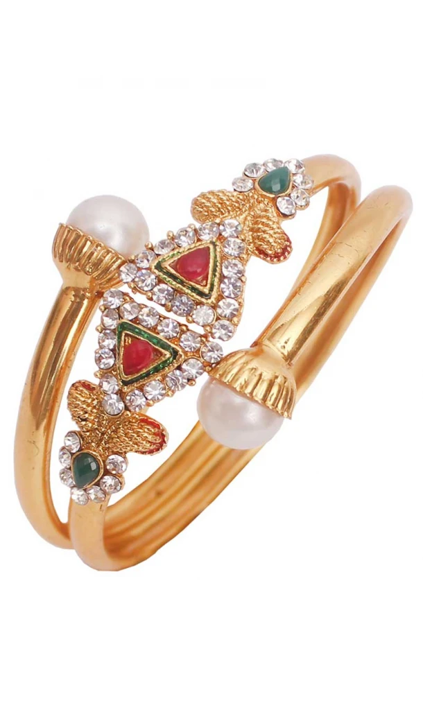 Elegant Gold Color Alloy Gold Plated Kada Style Bangles | 367343680