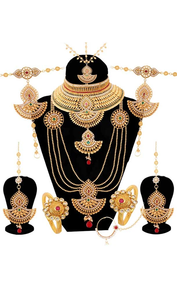 Women's Wedding Gold Plated Color Dulhan Necklace | 368043918