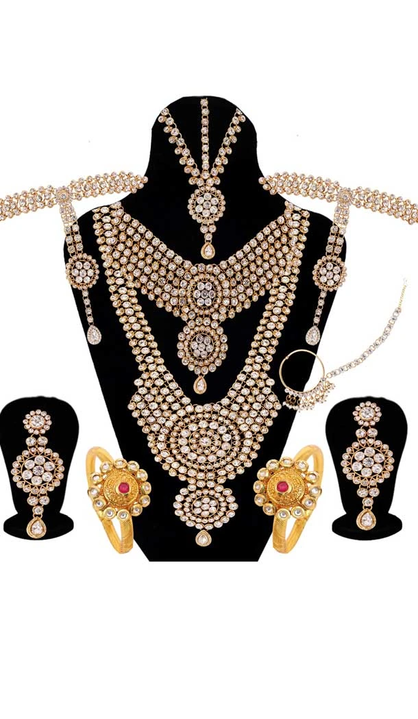 Perfect look Wedding Golden & Silver Color Dulhan Necklace | 368043920