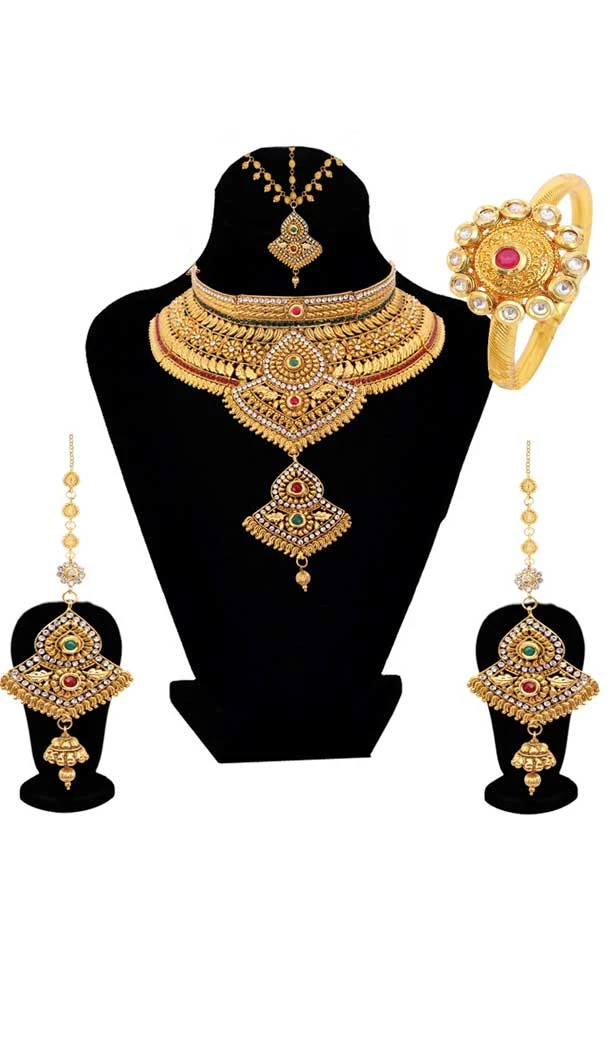 Perfect look Wedding Golden Color Dulhan Necklace | 368043921