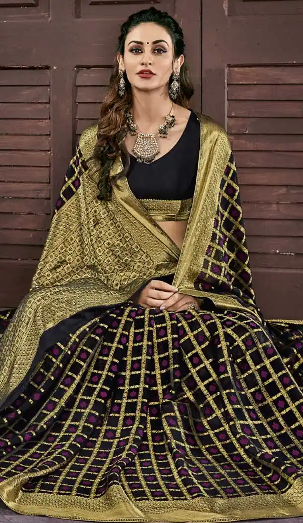 Multi Color Chiffon Jaquard Party Wear Saree | 374244703