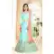 Aesthetic Aqua Color Silk Embroidery A Line Lehenga Choli | 375144823