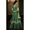 Fascinating Green Color Mulbbury Silk Long Anarkali Salwar Kamez | 375544846