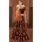 Fascinating Wine Color Satin Silk Mehenga and Ceremony Lehenga | 375844877