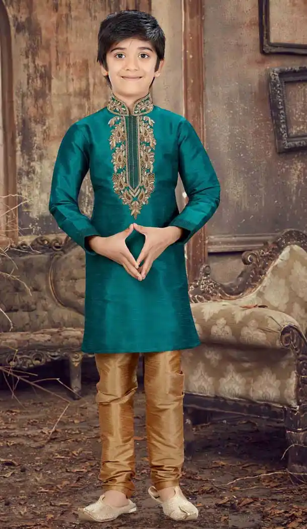 Rama Color Banglore Silk Readymade Boy Kurta Pajama | 369744154