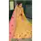 Latest Yellow Color Pure Silk Indo Western Lehenga Choli | 376544969