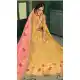 Latest Yellow Color Pure Silk Indo Western Lehenga Choli | 376544969