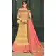 Latest Yellow Color Pure Silk Indo Western Lehenga Choli | 376544975
