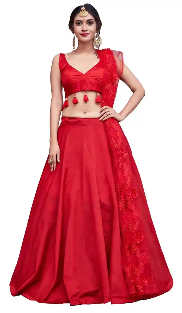 Mesmerizing Red Color Art Silk Designer Party Wear Lehenga | 56906131