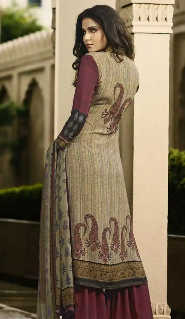 Multi Color Faux Italian crepe Casual Wear Palazzo Suit | 383145796